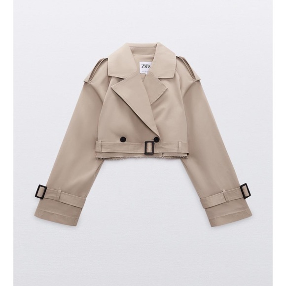 Zara Jackets & Blazers - Zara Women's Oversized Cropped Biker Jacket